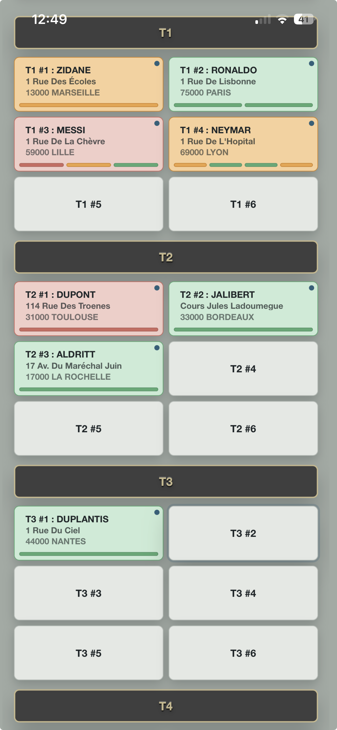 Le tableau Quialakey adapté au téléphone